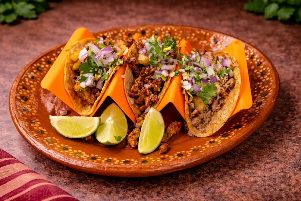 Street tacos in Fort Myers La Fondita authentic mexican tacos with onions and cilantro