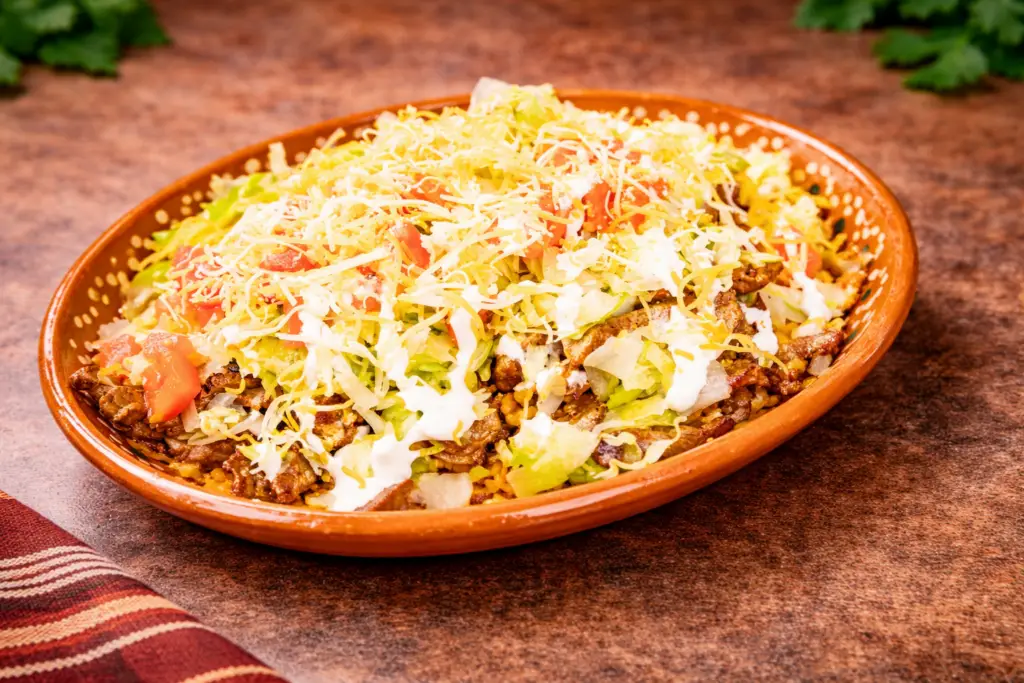 Chicken bowl in Fort Myers La Fondita mexican food with rice and toppings