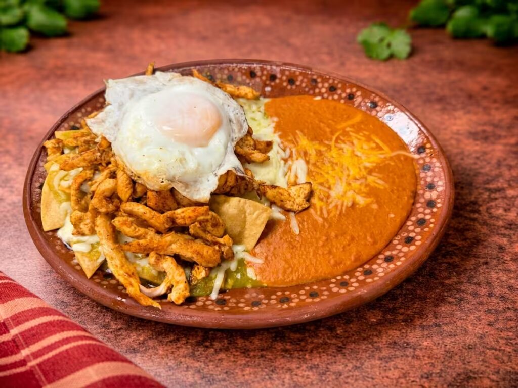Mexican breakfast plate with eggs, rice and beans in Fort Myers